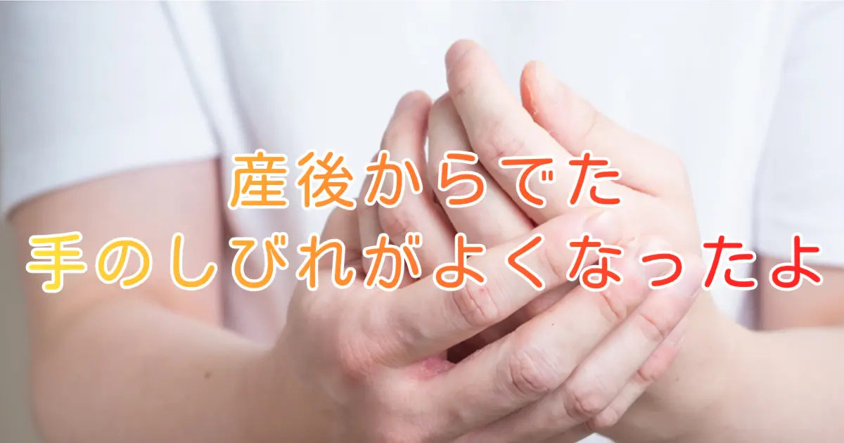 産後からでたの手のしびれがよくなったよのブログ画像